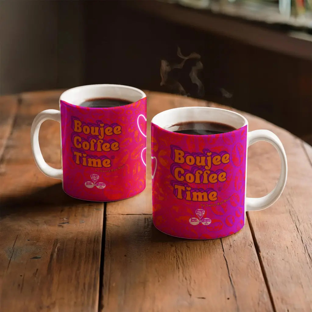 Gift glam with our Boujee Coffee Time© neon coffee mug. A bold boutique pick for lovers creatives and confidence