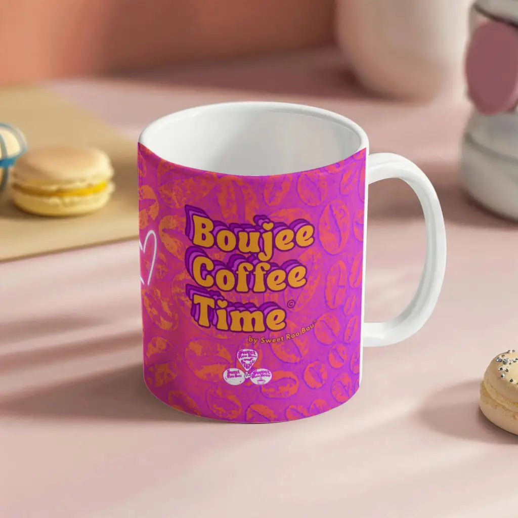 Gift glam with our Boujee Coffee Time© neon coffee mug. A bold boutique pick for lovers creatives and confidence
