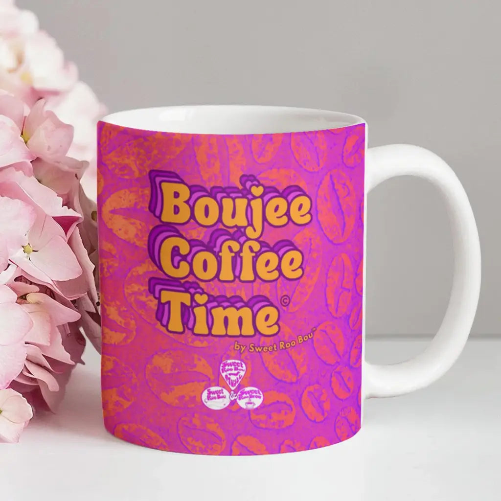 Gift glam with our Boujee Coffee Time© neon coffee mug. A bold boutique pick for lovers creatives and confidence