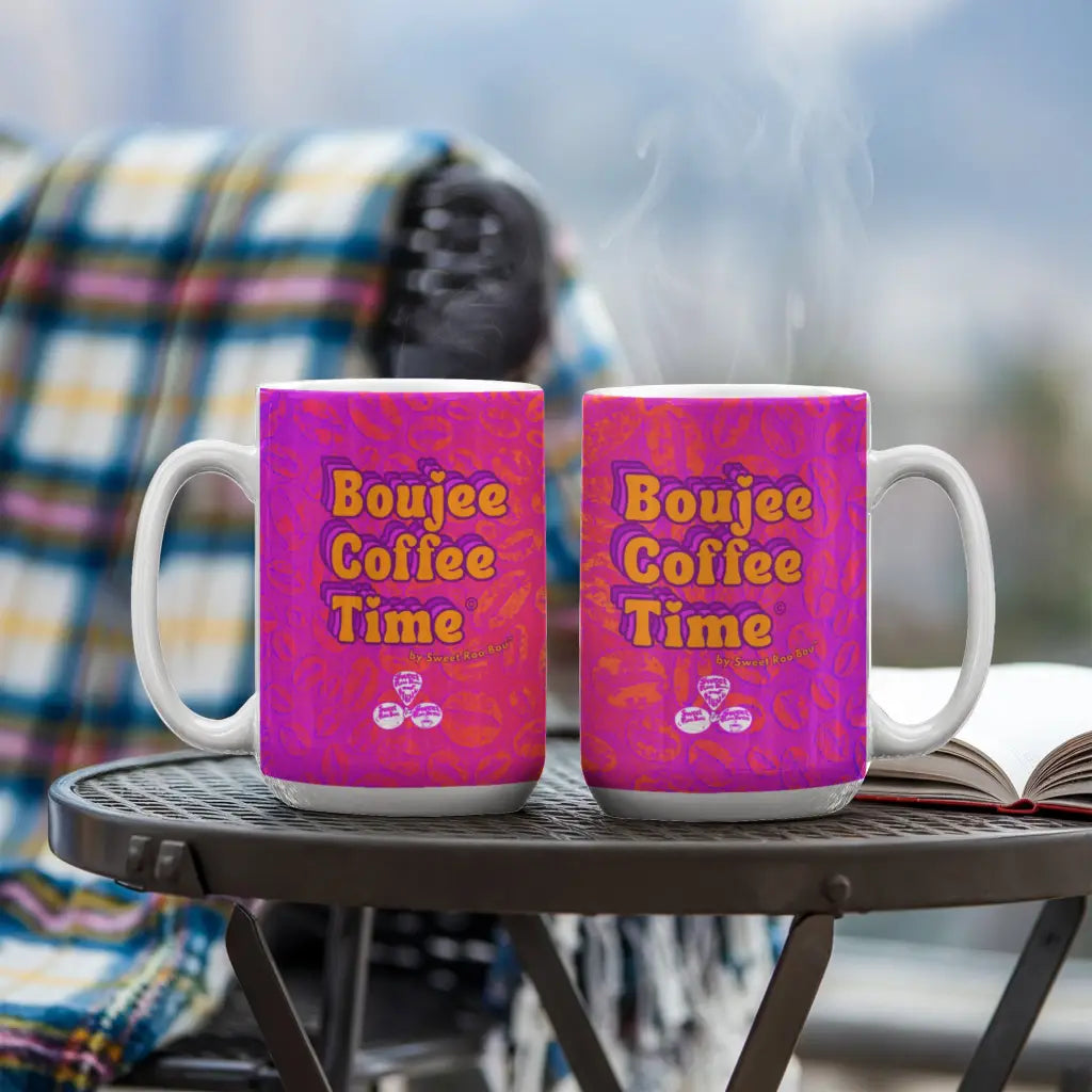 Gift glam with our Boujee Coffee Time© neon coffee mug. A bold boutique pick for lovers creatives and confidence