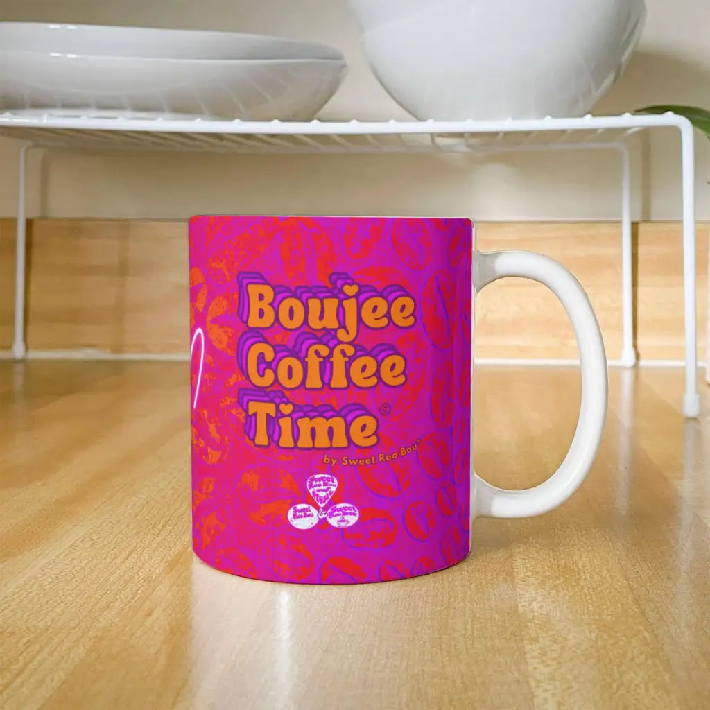 Gift glam with our Boujee Coffee Time© neon coffee mug. A bold boutique pick for lovers creatives and confidence
