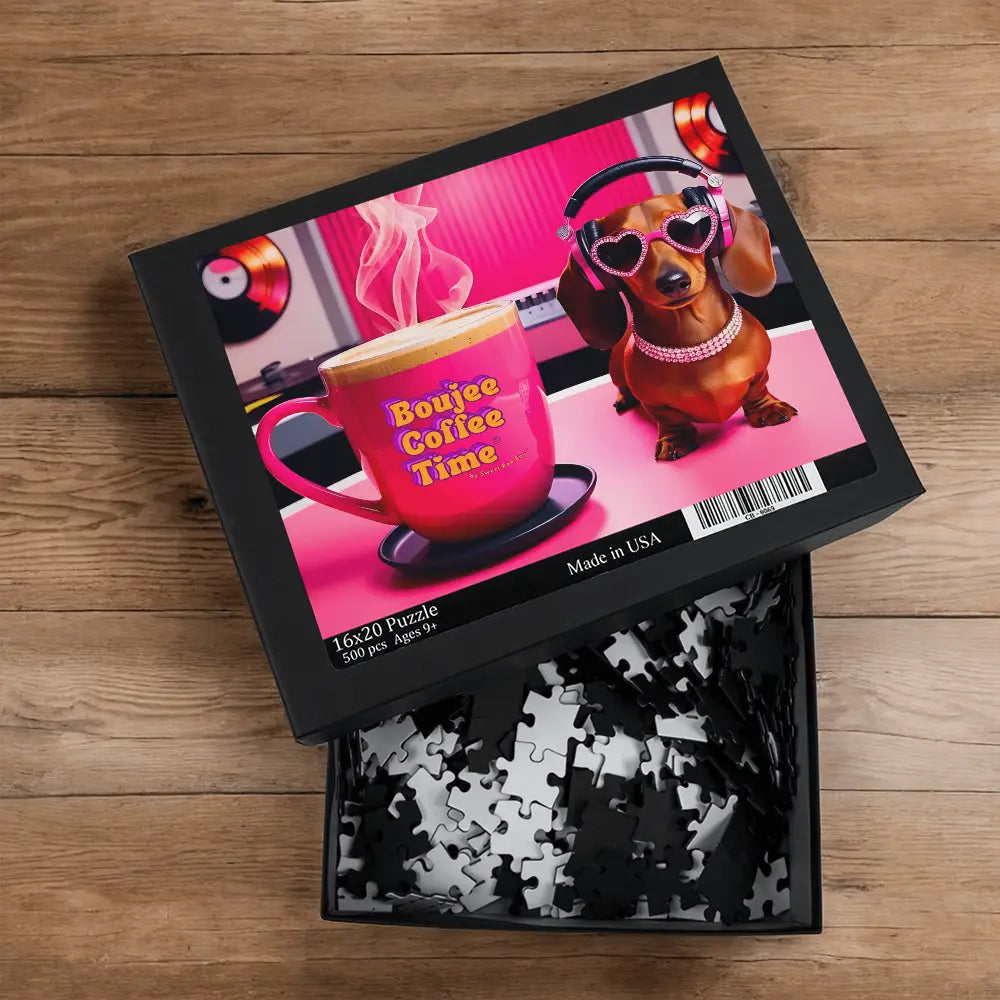Unwind in glam style with our 500 piece Boujee Coffee Time puzzle starring Roxy Roo. A must have plus for cozy coffee