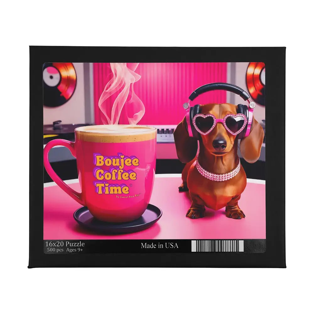 Unwind in glam style with our 500 piece Boujee Coffee Time puzzle starring Roxy Roo. A must have plus for cozy coffee