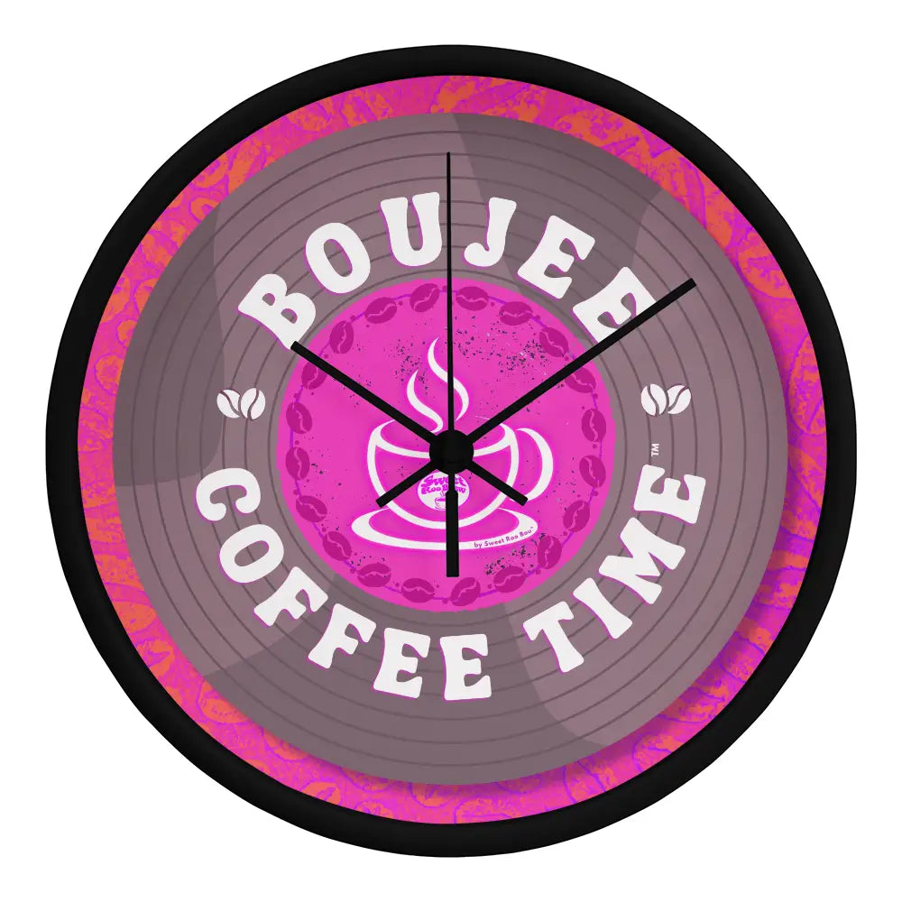 Turn every hour into a boutique moment with our Boujee Coffee Time© wall clock — inspired by coffee and loving song