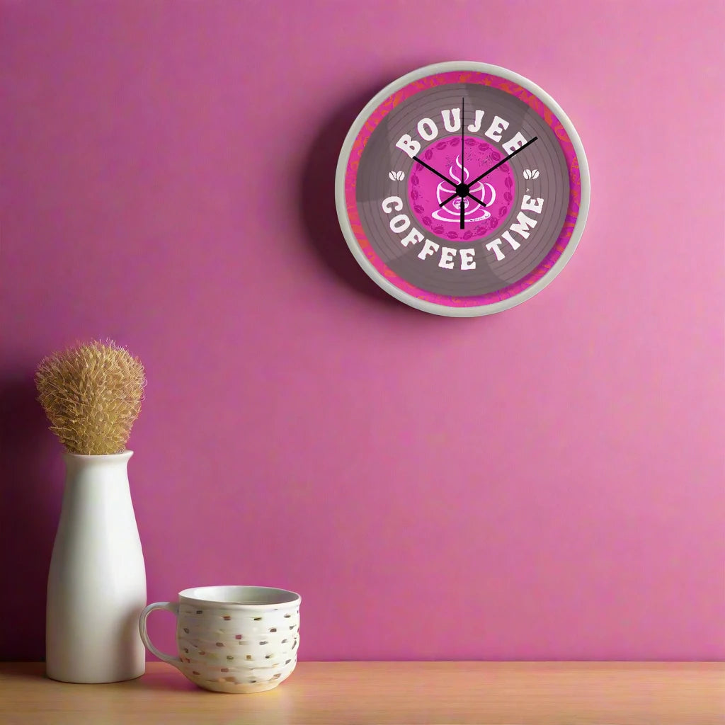 Turn every hour into a boutique moment with our Boujee Coffee Time© wall clock — inspired by coffee and loving song