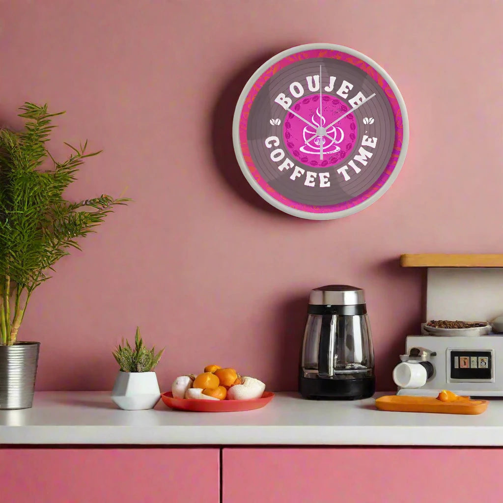 Turn every hour into a boutique moment with our Boujee Coffee Time© wall clock — inspired by coffee and loving song