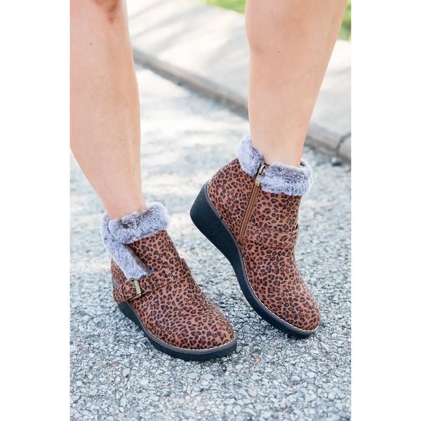 Chilly Leopard Corkys Ankle Boots