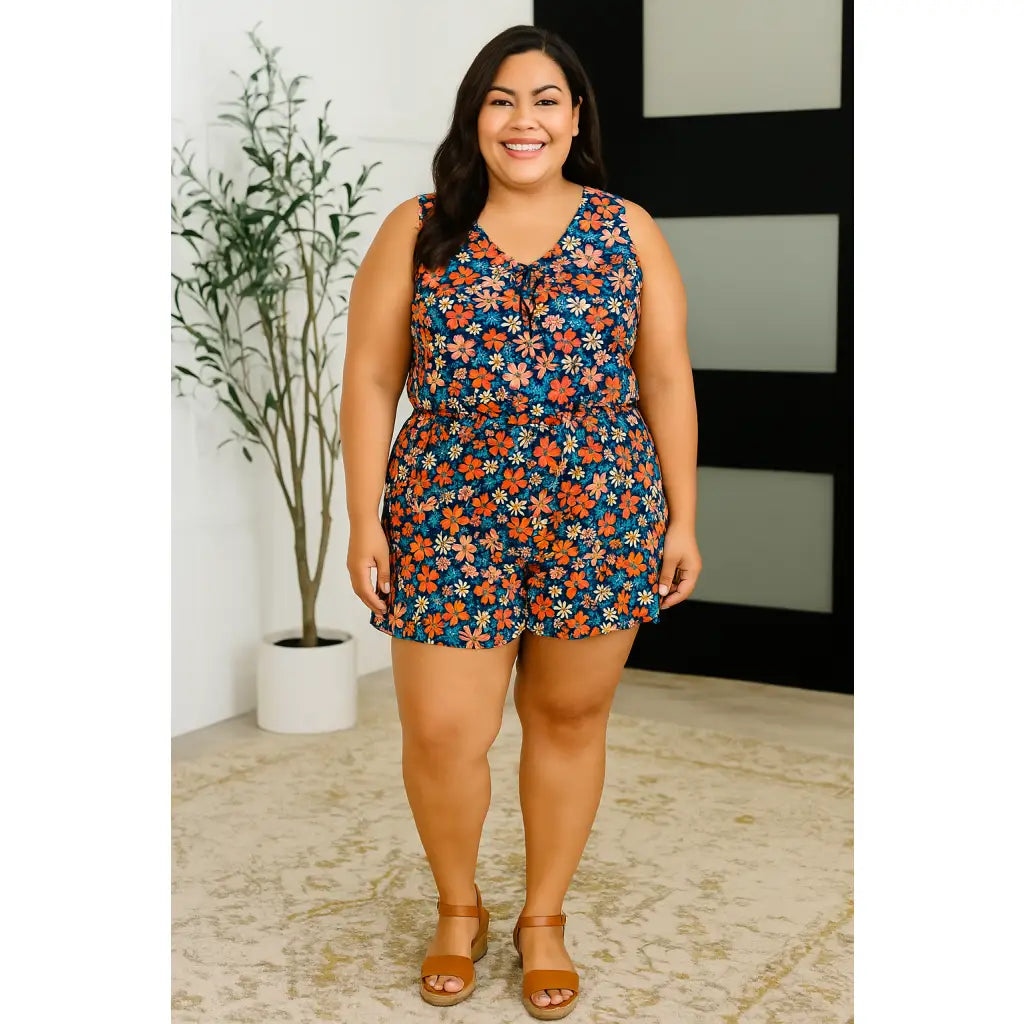 Feel cute and carefree in our Excellent Mischief Romper. Floral flouncy plus size friendly for fun-filled SRB days