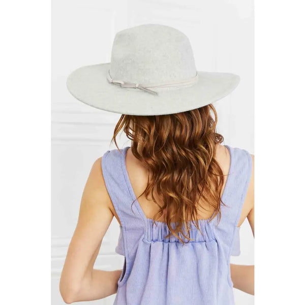 Festival Babe Fedora Hat - Light Gray / One Size