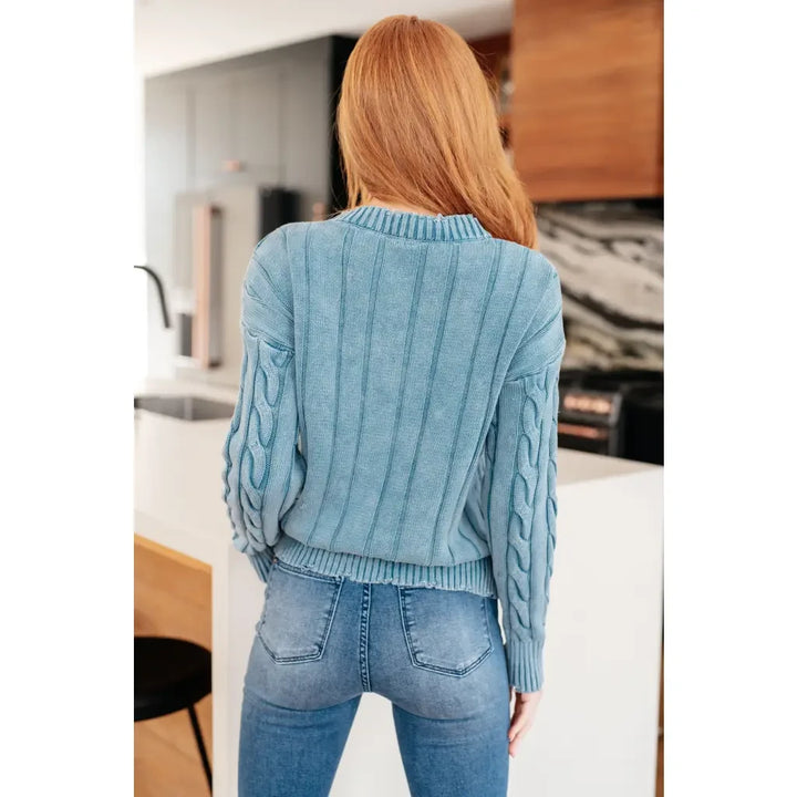 In the Right Direction Cable Knit Sweater - Womens