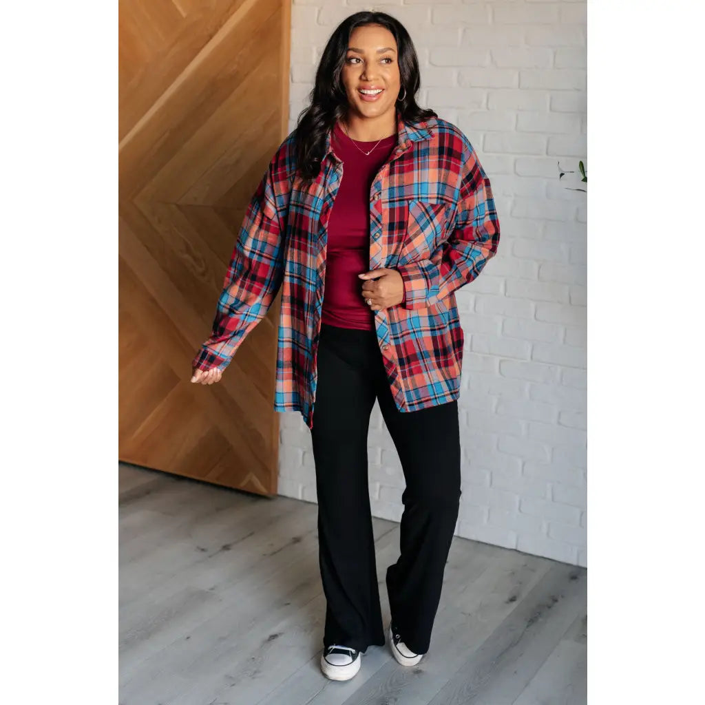 Makes Sense Plaid Button Up