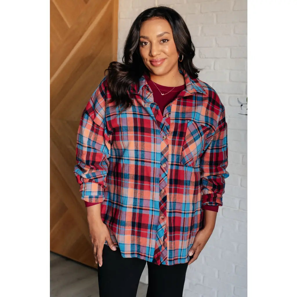 Makes Sense Plaid Button Up