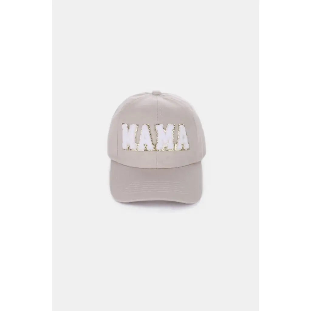 Stay stylish with the MAMA Chenille Patch Baseball Cap featuring a cozy chenille patch and adjustable fit. Perfect