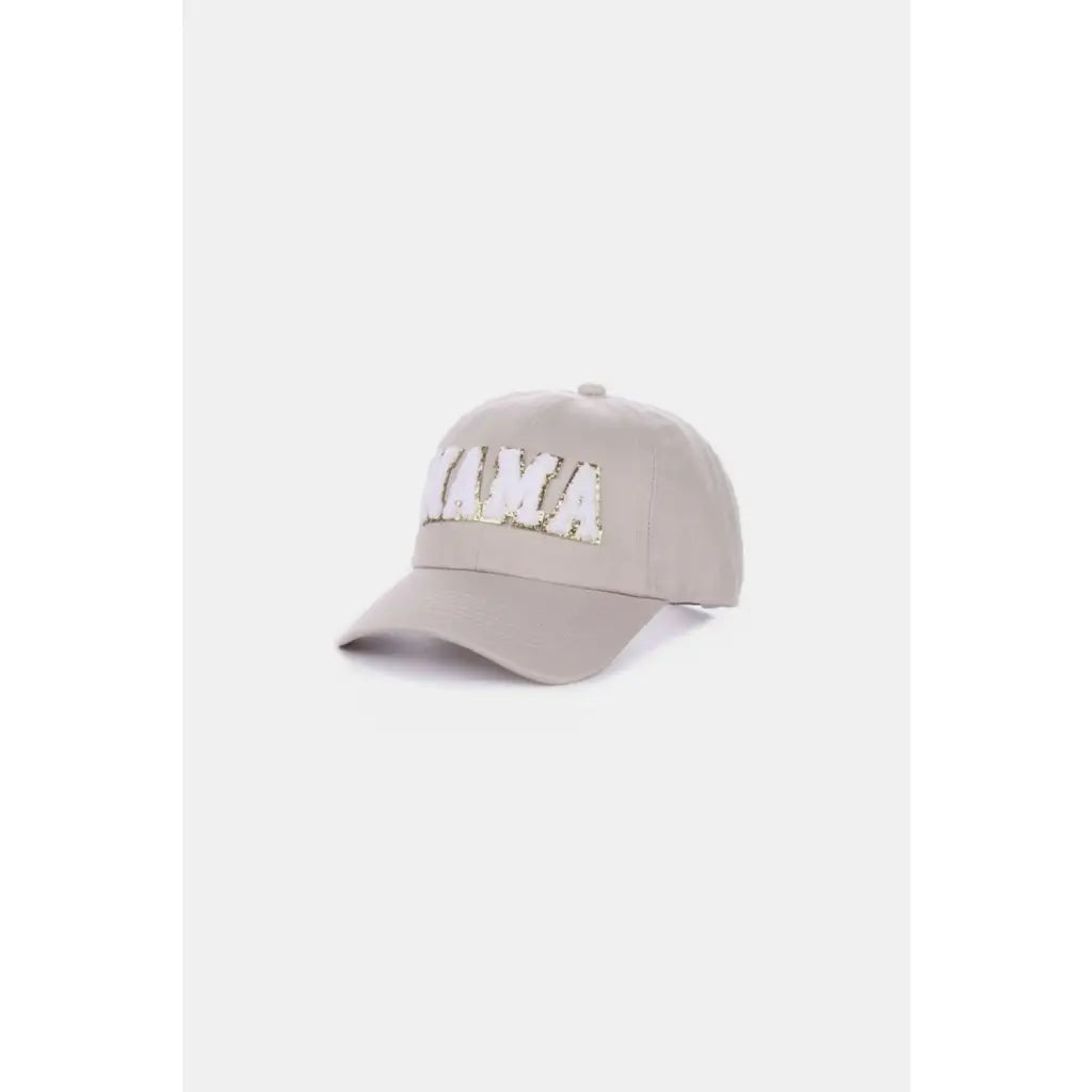 Stay stylish with the MAMA Chenille Patch Baseball Cap featuring a cozy chenille patch and adjustable fit. Perfect
