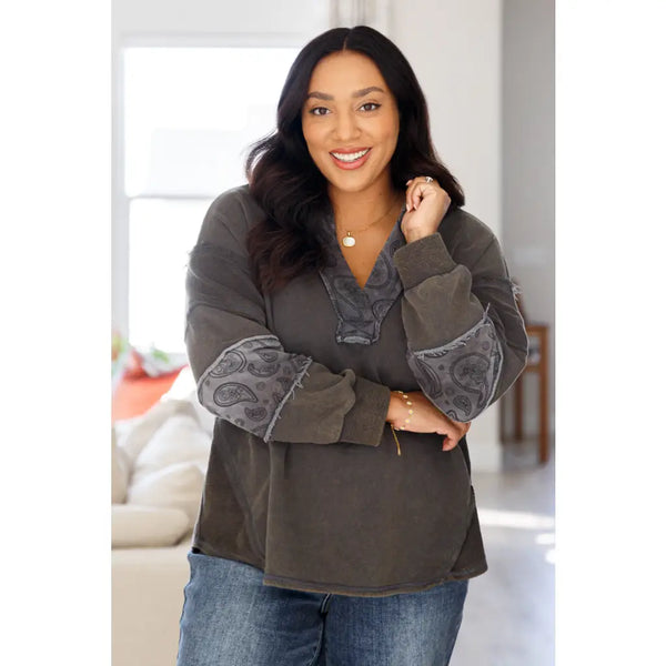 Moonstone Mineral Wash Pullover - Tops