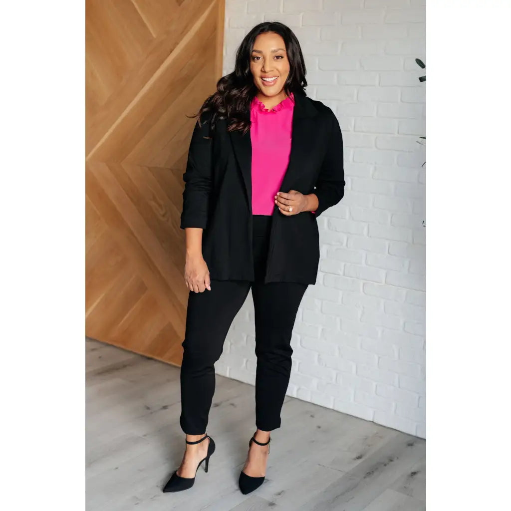 Discover the My Good Graces Ruffled Blouse a romantic pink mock neck top with balloon sleeves. Plus it’s available