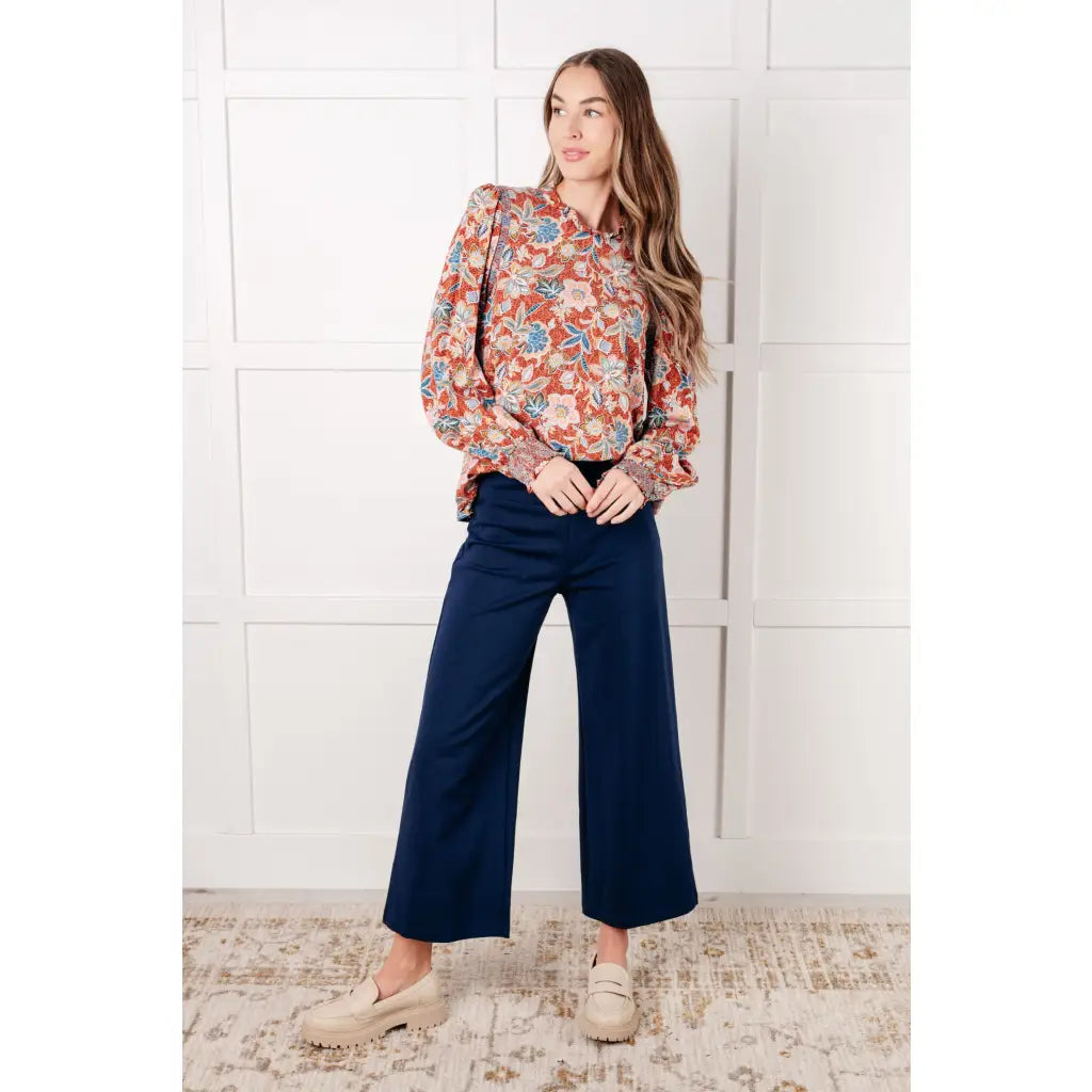 Neutral Floral Delight Blouse