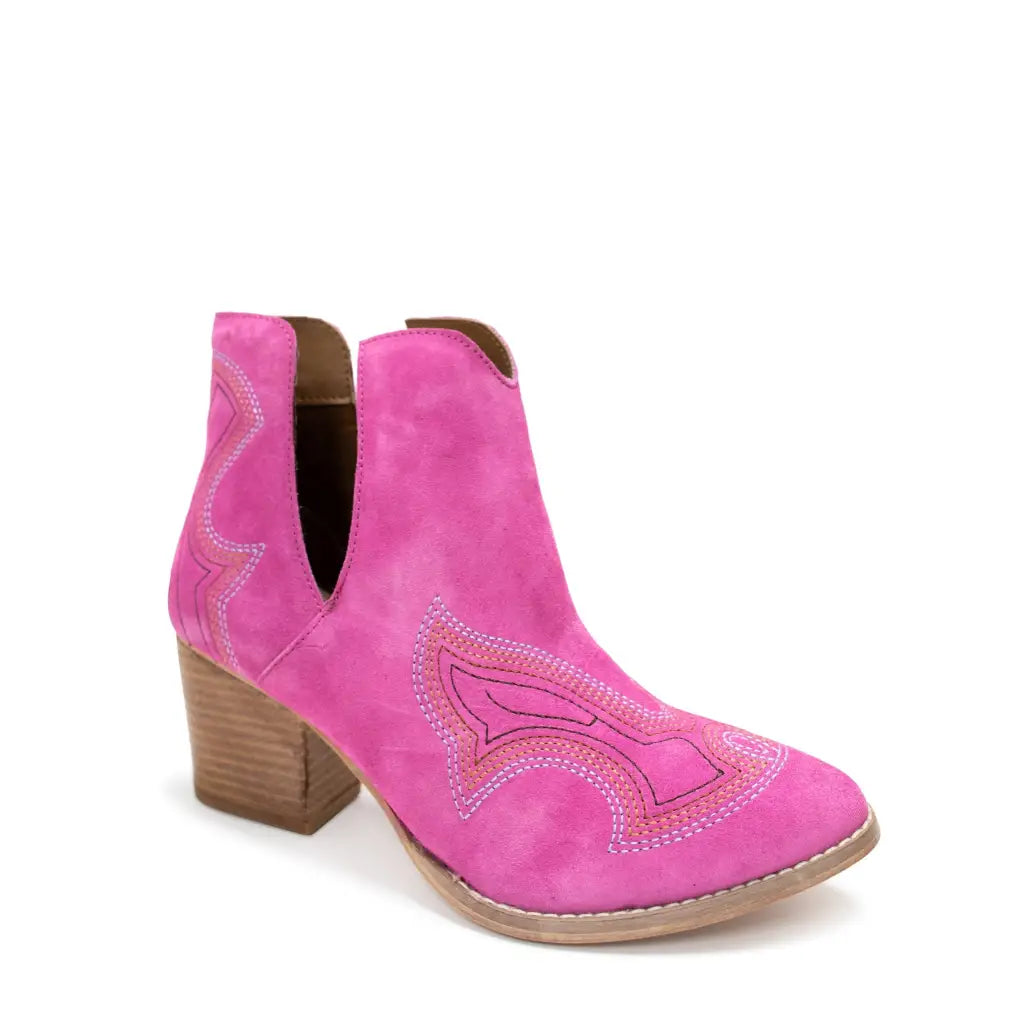 Our Next Journey Ankle Booties in Magenta are sure to take you anywhere life hence the name! They showcase a beautiful
