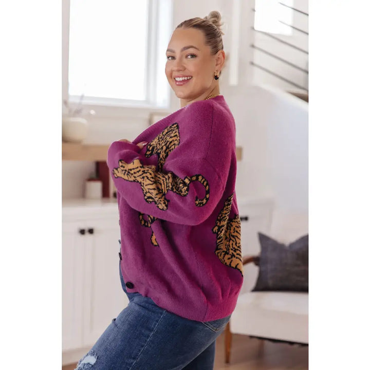 On the Prowl Tiger Cardigan - Womens