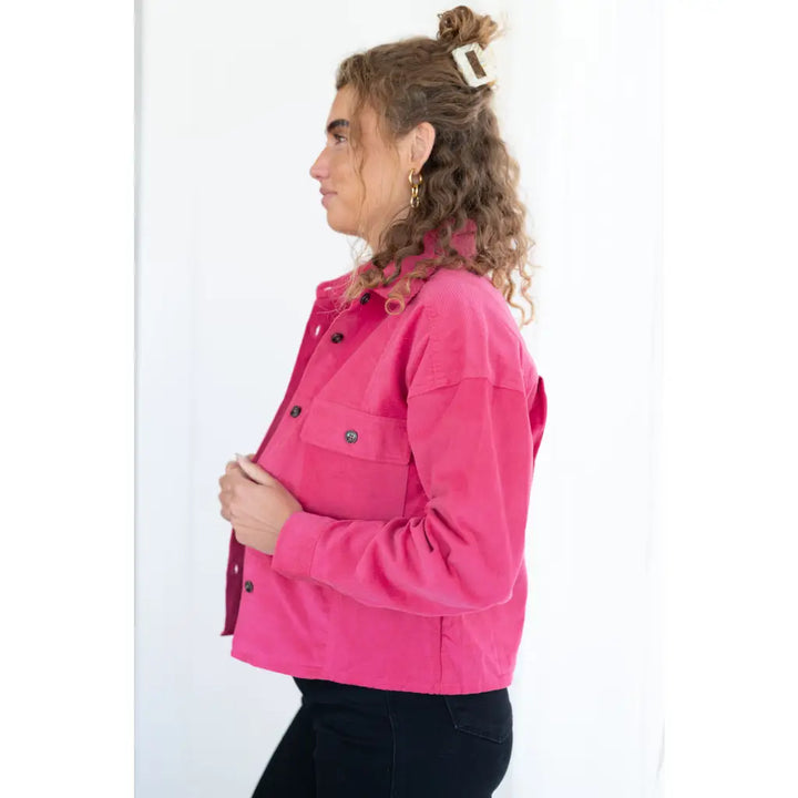 Perfect Pink Corduroy Jacket - Womens