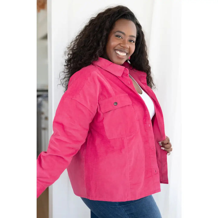Perfect Pink Corduroy Jacket - Womens