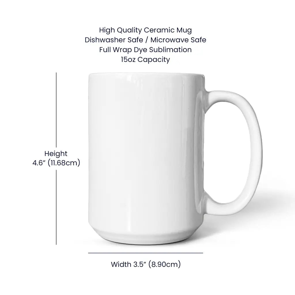 Classic white ceramic mug with Sweet Roo Bou™ design and Boujee Coffee Time© energy. Great gift in 11 or 15 oz.