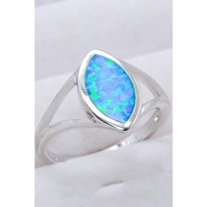 Sky Blue Opal 925 Sterling Silver Ring