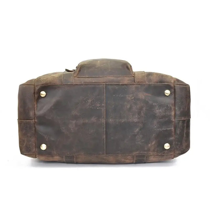 The Colden Large Capacity Leather Weekender Duffle Bag