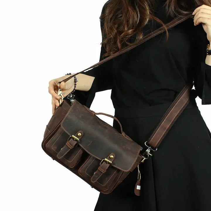 The Faust Crossbody Vintage Leather Camera Bag
