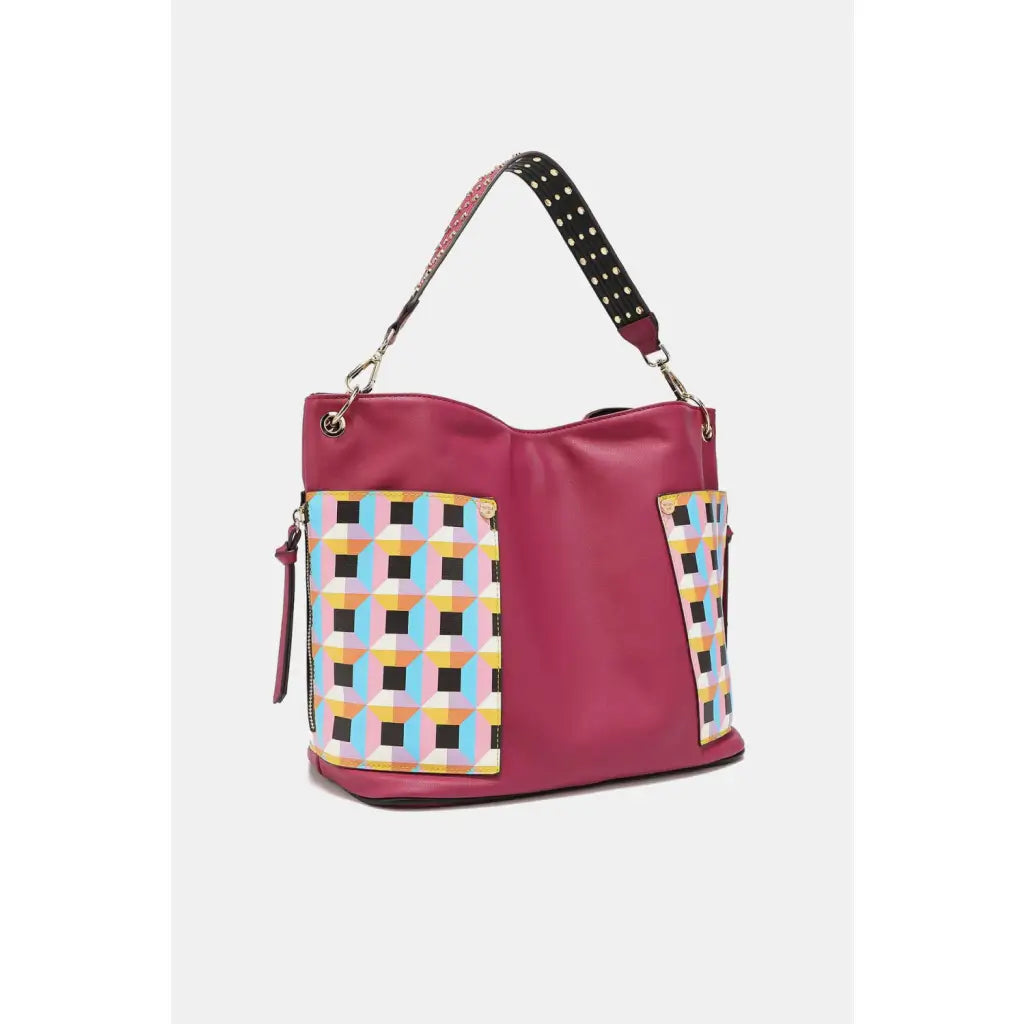 This fantastically fun handbag three piece set includes a Large Shoulder Bag Solid Crossbody and charming Heart Coin