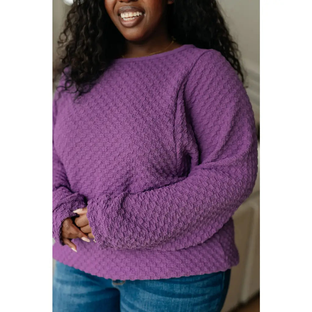 Our Thought It Over Sweater is a perfect way to add texture your look. The textured pattern knit fabric offers relaxed