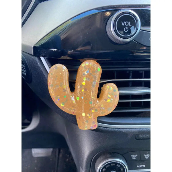 Car Vent Clip Air Freshener - Glitter Cactus