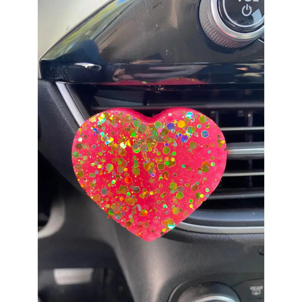 Car Vent Clip Air Freshener - Glitter Heart