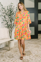 Sunlit Blooms Mini Dress