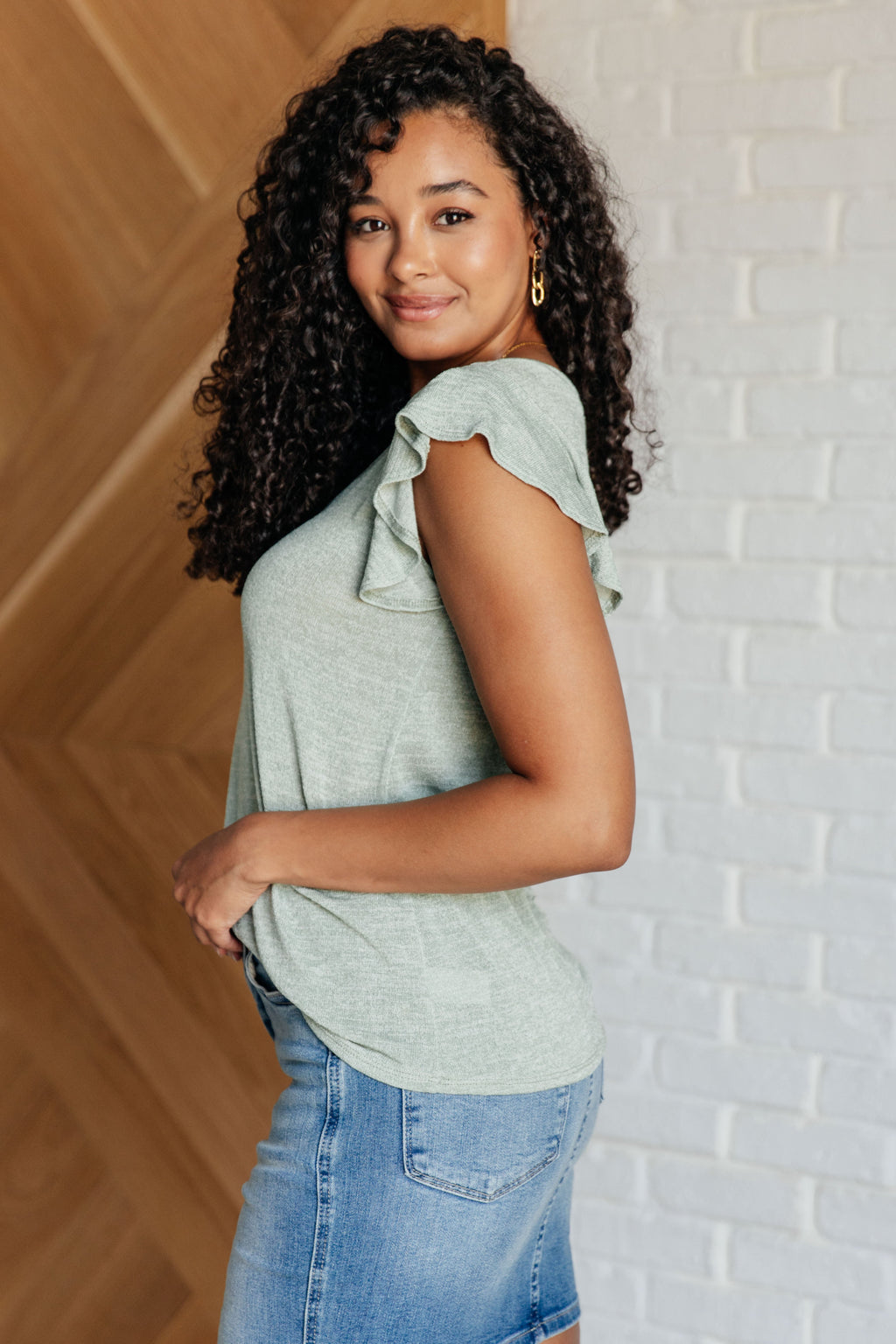 In A Flutter Sleeve Top