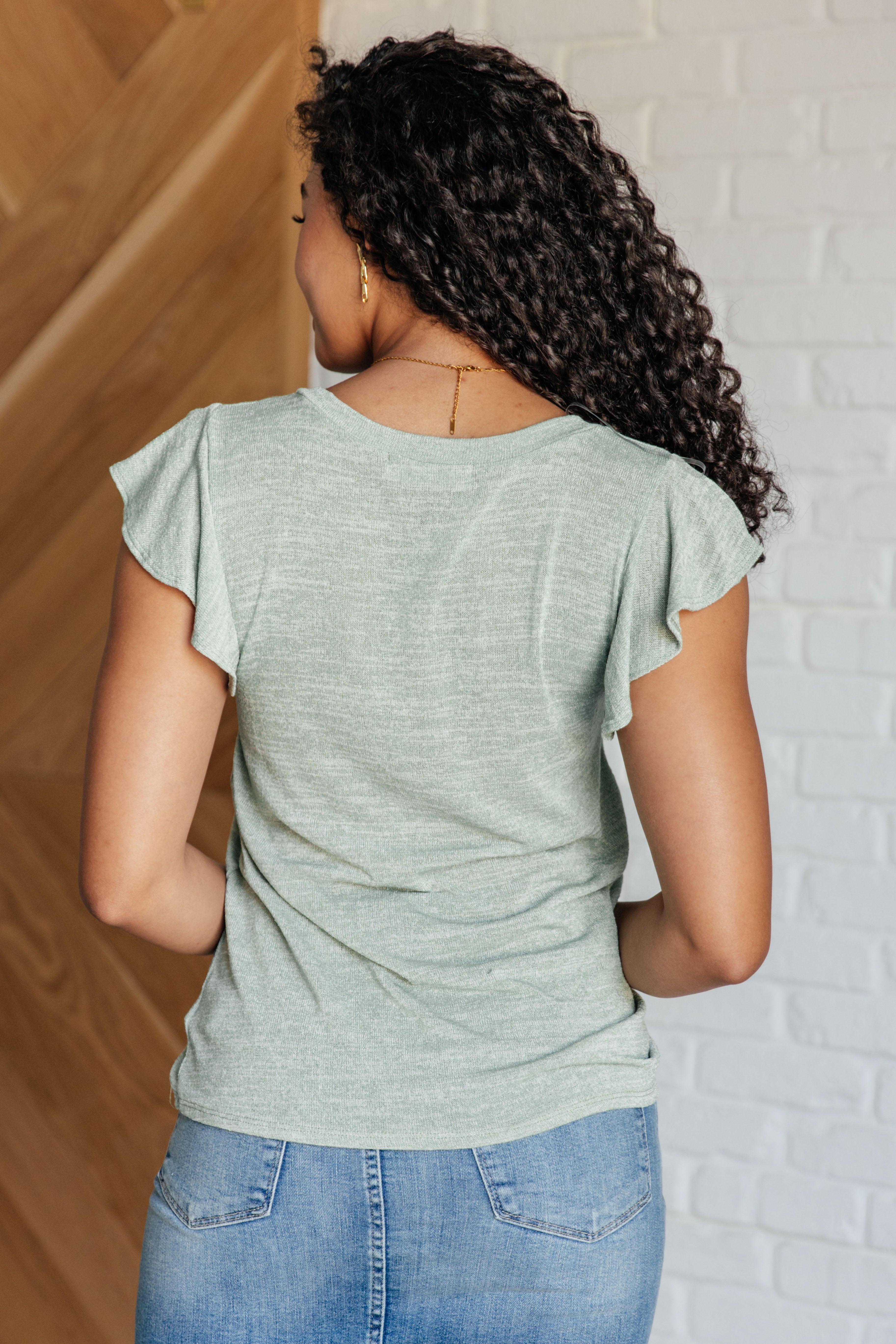 In A Flutter Sleeve Top