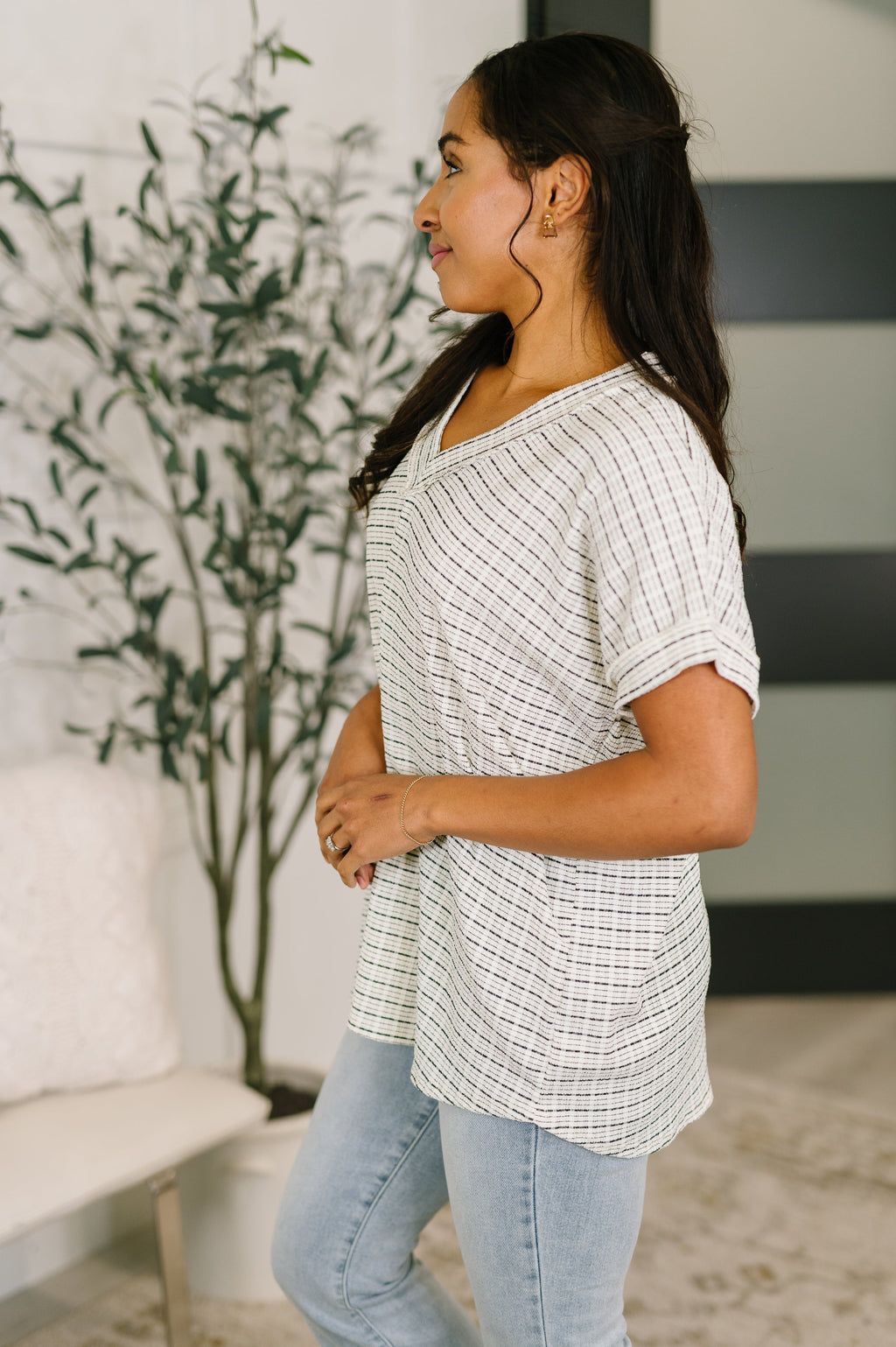 Catch Me Relaxing V-Neck Top