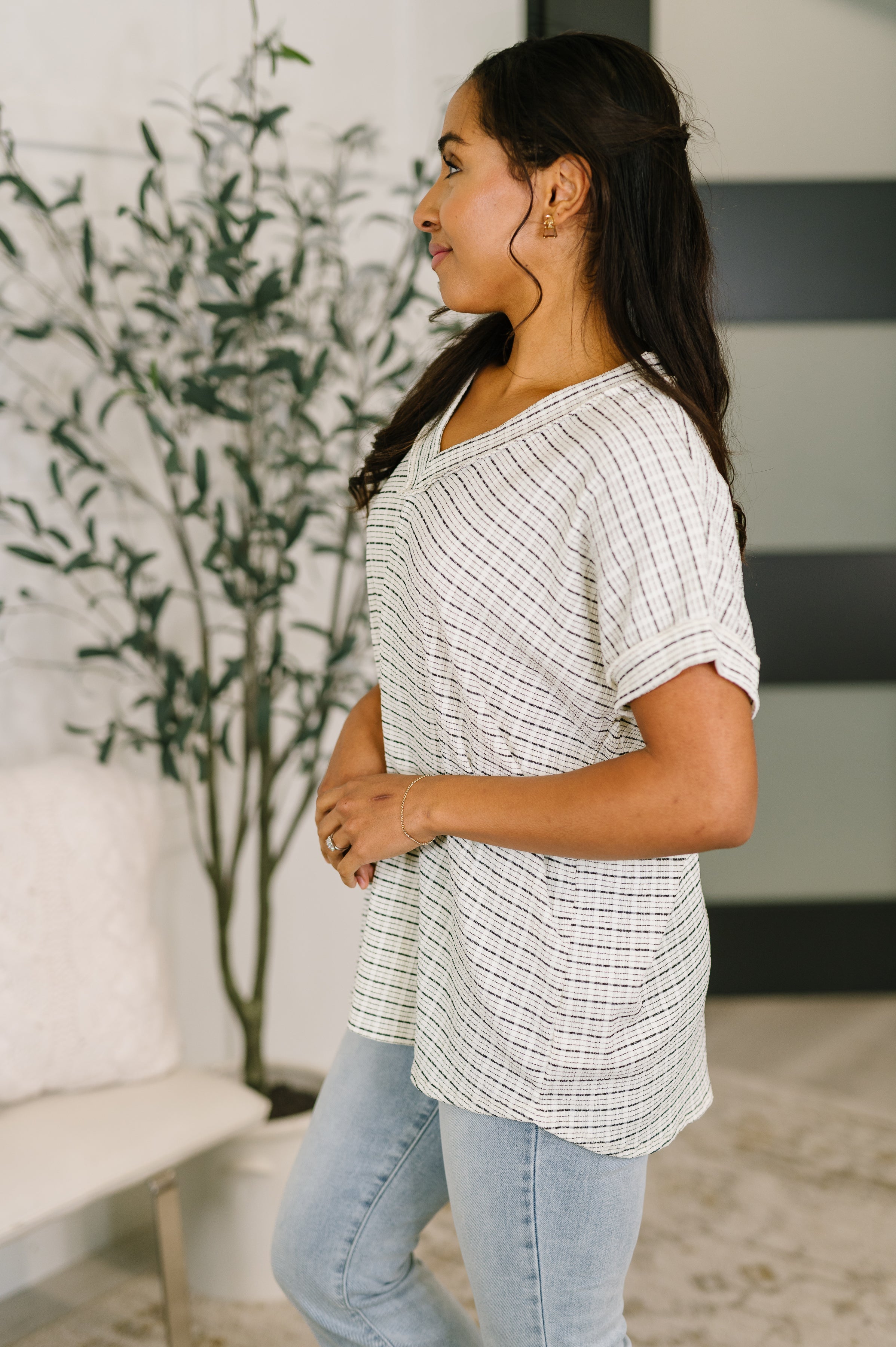 Catch Me Relaxing V-Neck Top