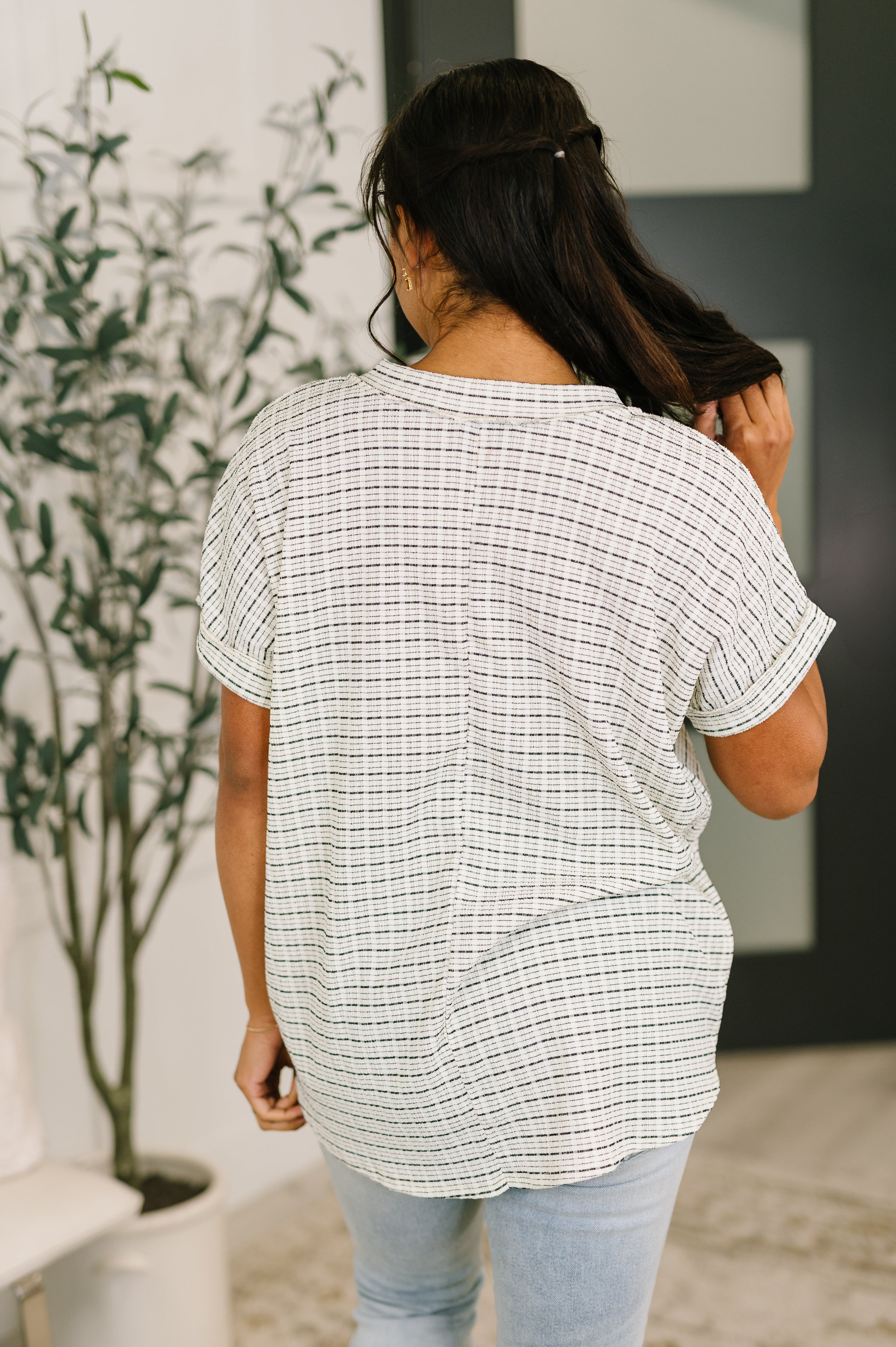 Catch Me Relaxing V-Neck Top