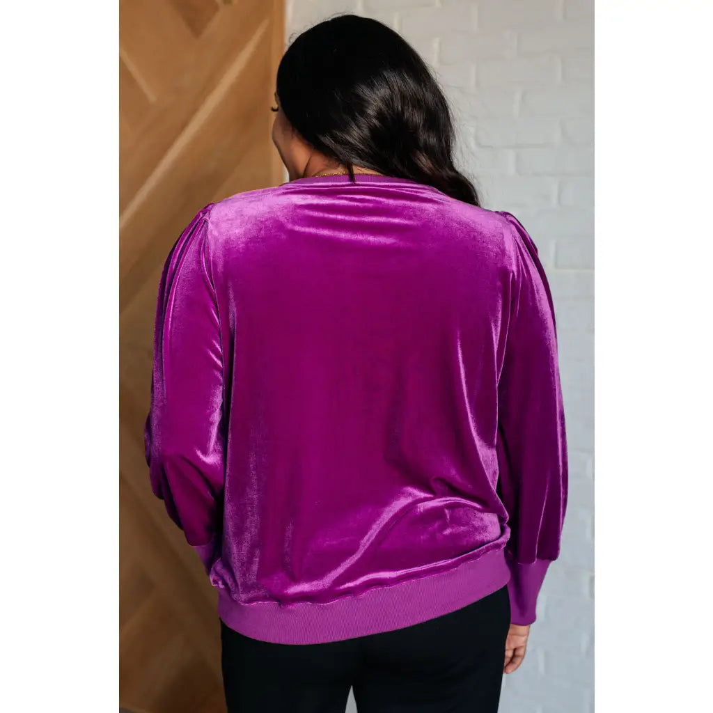 Our A Special Place Velour Pullover Top is the perfect mix of plush and chic. The stunning purple velour knit adds