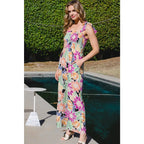 Our Be Bold Floral Wide Leg Jumpsuit is a fabulous and versatile piece that combines floral elegance with chic