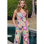 Our Be Bold Floral Wide Leg Jumpsuit is a fabulous and versatile piece that combines floral elegance with chic