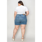 Our Best Days High Waist Denim Shorts by Judy Blue are a stylish and confident choice. With the high-waisted design