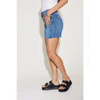 Our Best Days High Waist Denim Shorts by Judy Blue are a stylish and confident choice. With the high-waisted design