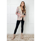 Stay cozy and stylish with our Bestie Floral Sherpa Lined Hooded Jacket! The perfect layer for chilly days this hoodie