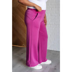 Stay stylish with our Boujee Basic Travel Wide Leg Pants in Magenta! Wrinkle resistant and so comfy! Plus it’s