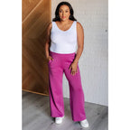 Stay stylish with our Boujee Basic Travel Wide Leg Pants in Magenta! Wrinkle resistant and so comfy! Plus it’s