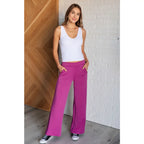 Stay stylish with our Boujee Basic Travel Wide Leg Pants in Magenta! Wrinkle resistant and so comfy! Plus it’s