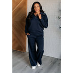 Our Boujee Basic Travel Zip Pullover in Navy will help you stay comfortable and stylish on your travel days! The soft