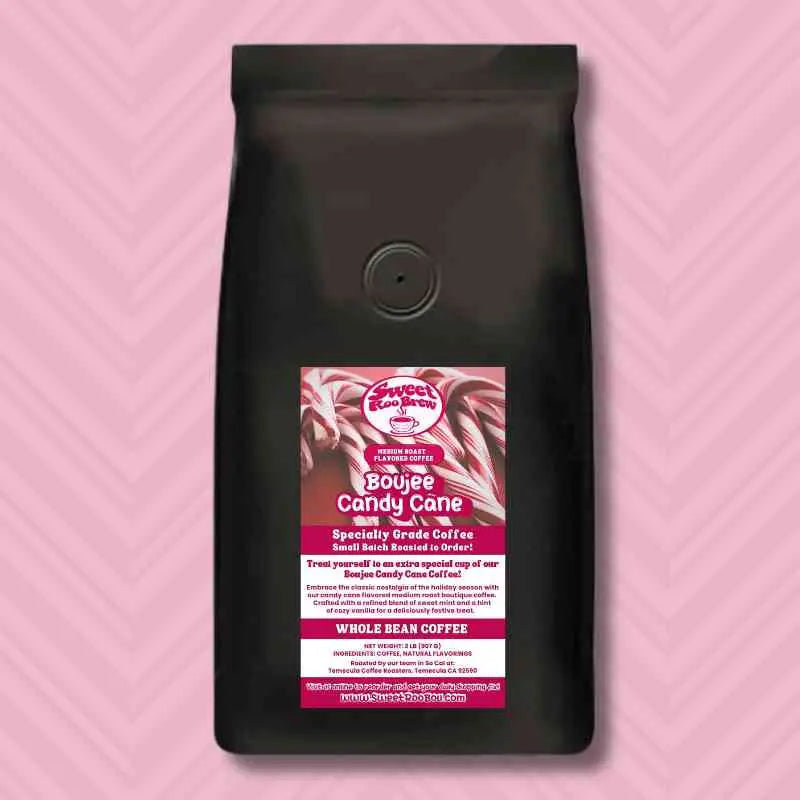 Embrace the classic nostalgia of holiday season with our candy cane flavored medium roast boutique coffee. Crafted